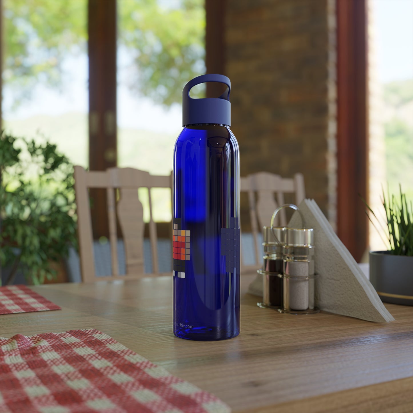 Neo colored pixel Sky Water Bottle