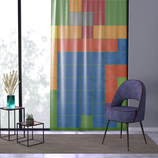 Window Curtain - Neo Colored Pixel