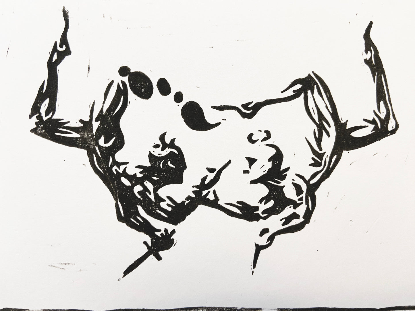 Lino Print - Biblical Argument
