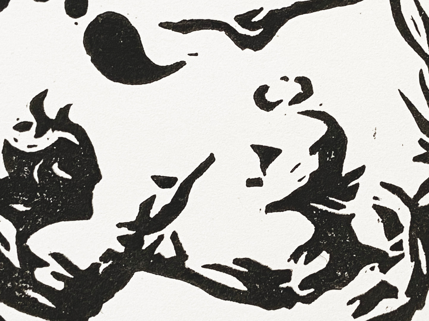 Lino Print - Biblical Argument