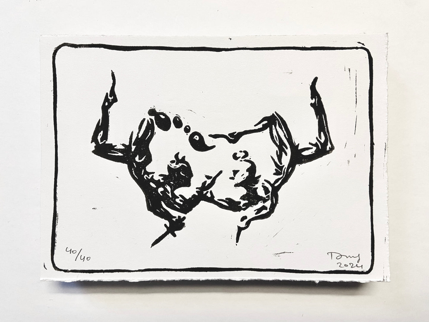 Lino Print - Biblical Argument