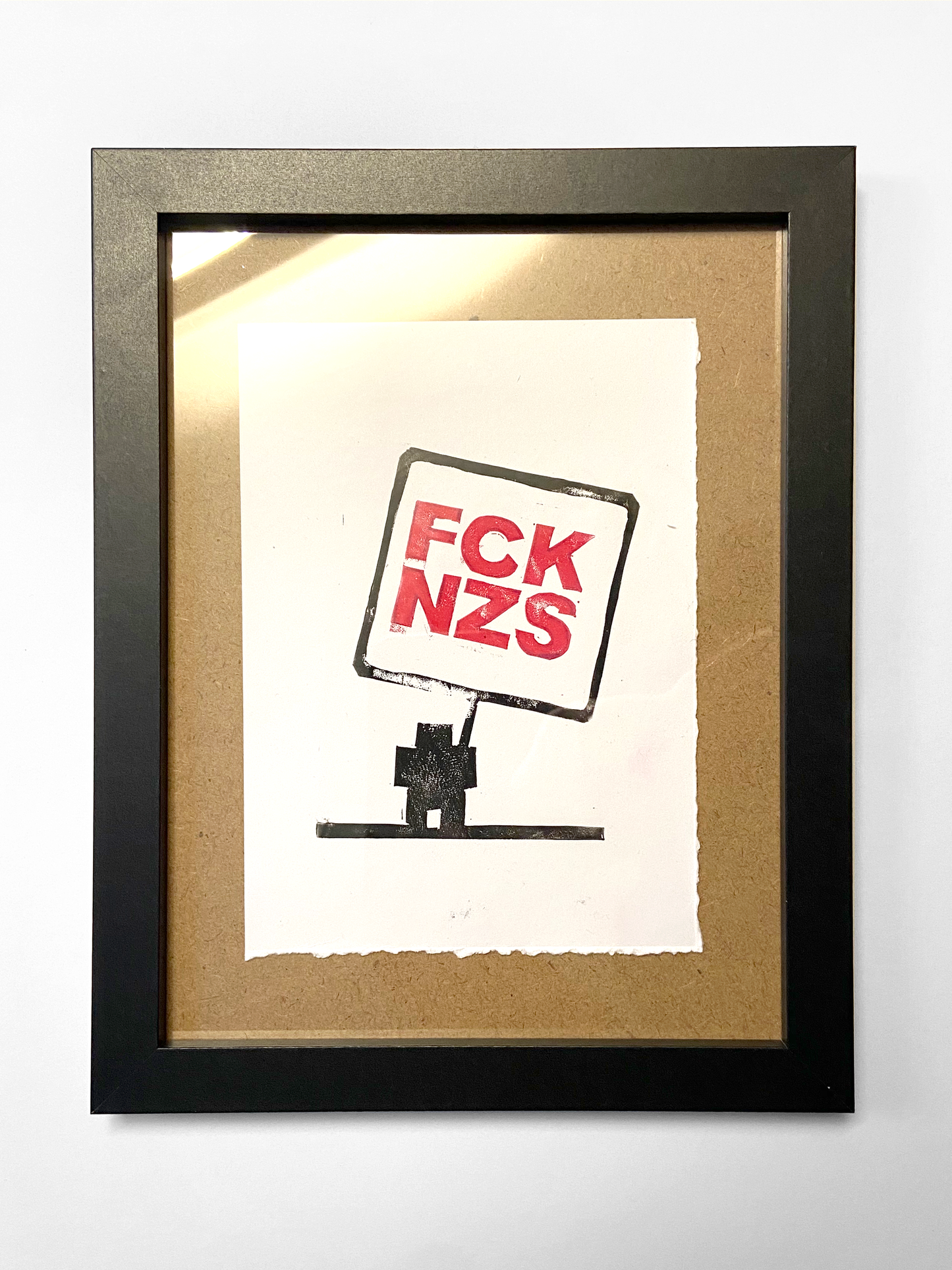 Lino Print - FCK NZS