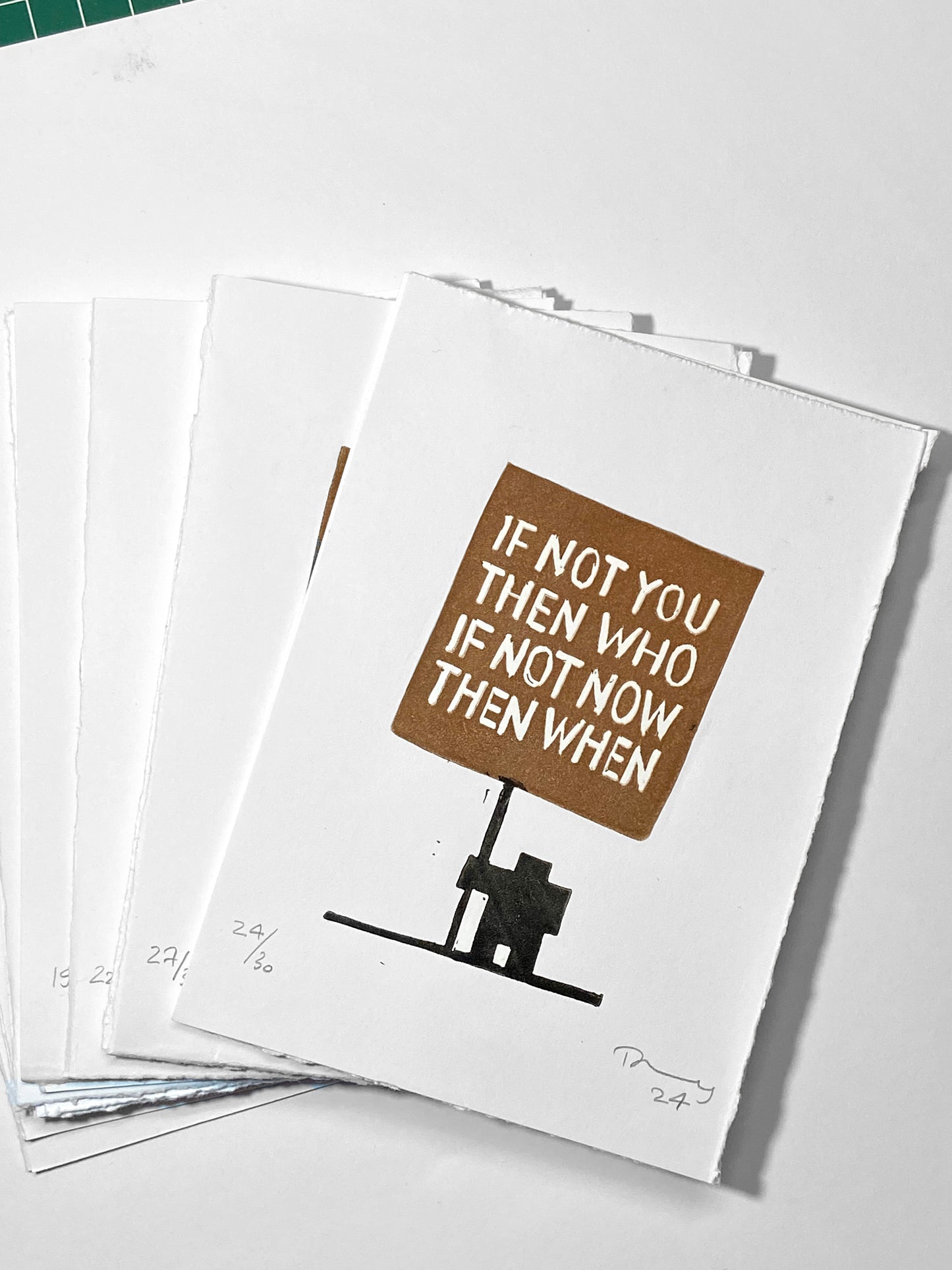 Lino Print - If Not You Then Who