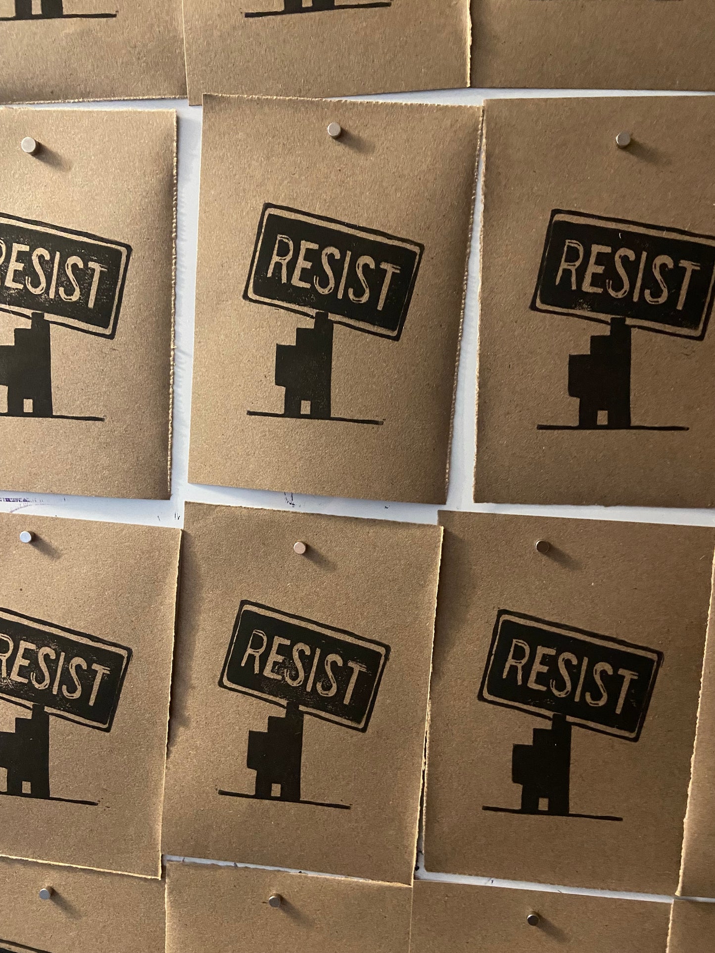 Lino Print - RESIST