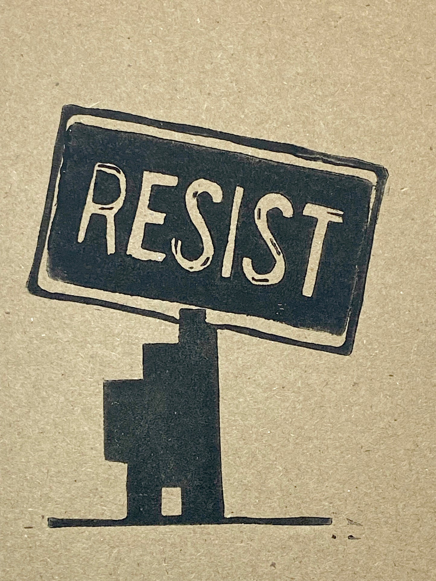Lino Print - RESIST