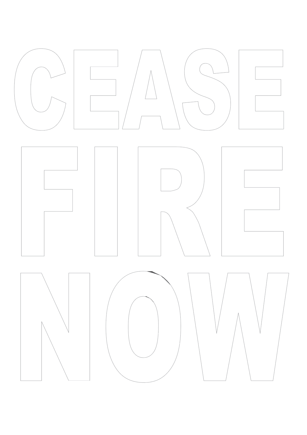 Digital Sign - Cease Fire Now