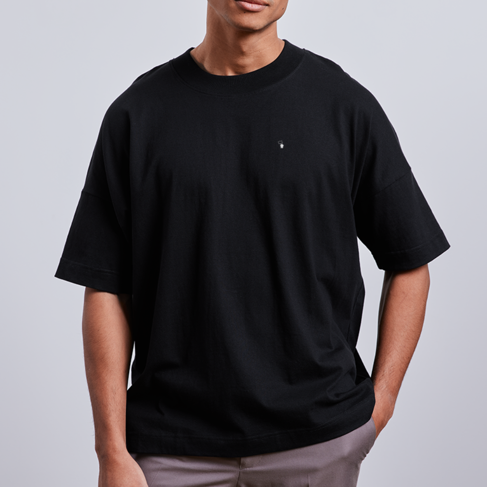 Neo White Pixels - Stanley/Stella BLASTER unisex oversize organic T-shirt - black