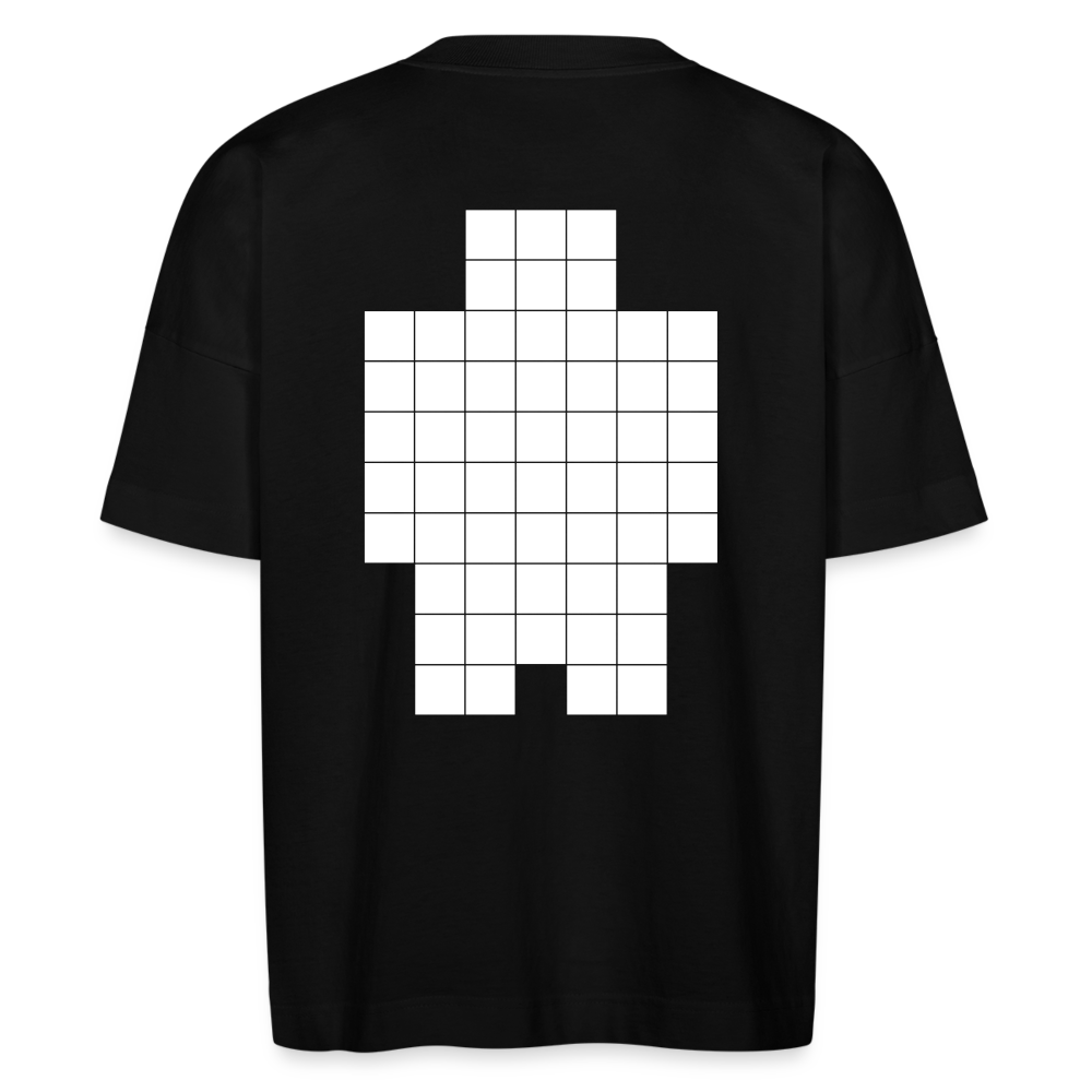 Neo White Pixels - Stanley/Stella BLASTER unisex oversize organic T-shirt - black