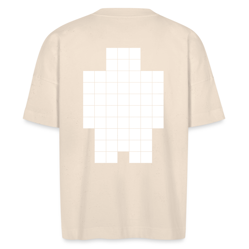 Neo White Pixels - Stanley/Stella BLASTER unisex oversize organic T-shirt - natural raw