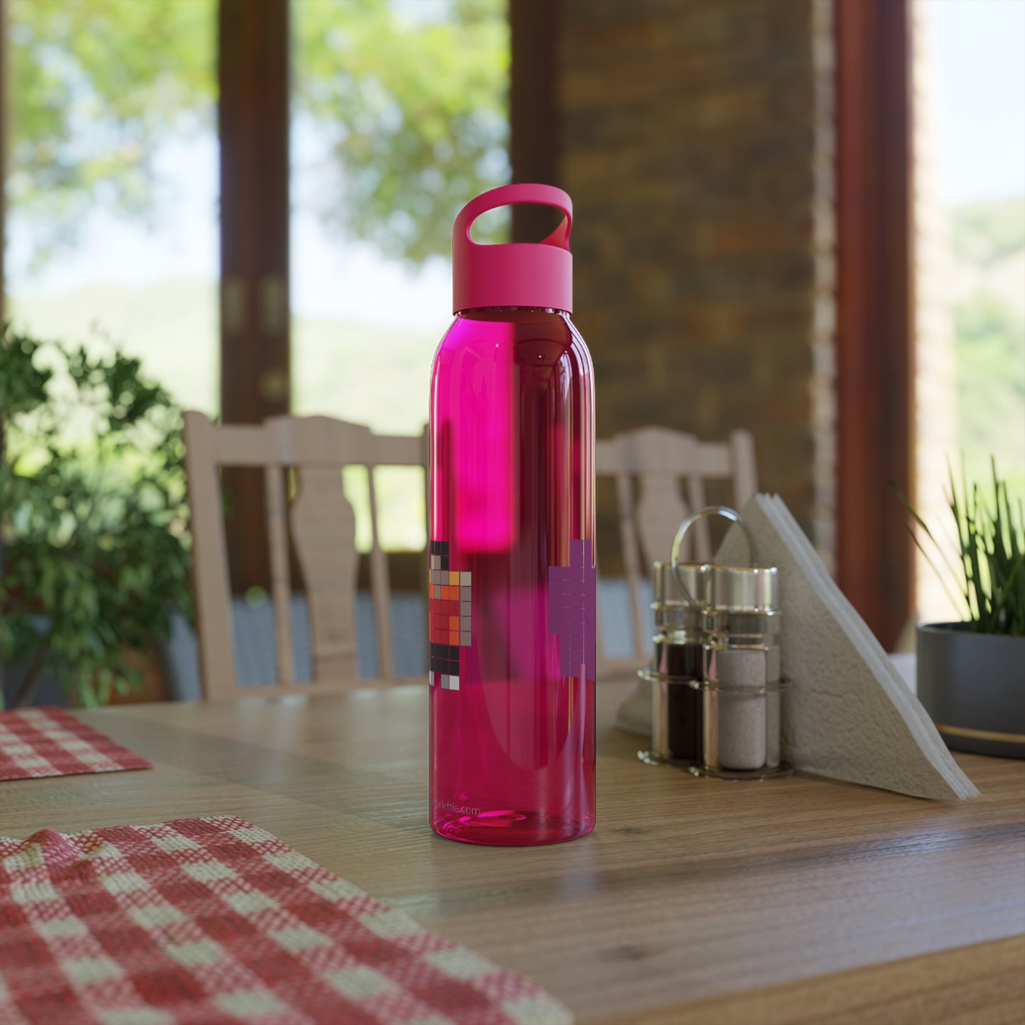 Neo colored pixel Sky Water Bottle
