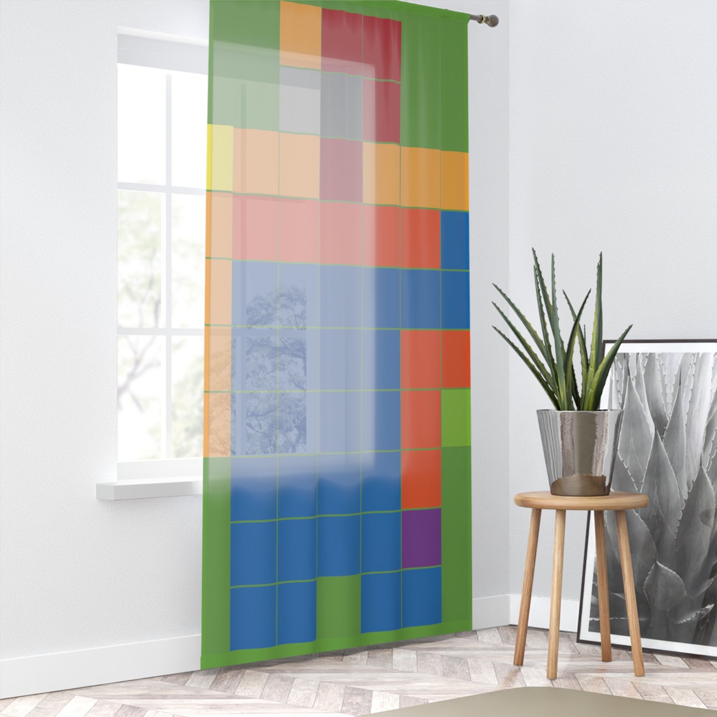 Window Curtain - Neo Colored Pixel