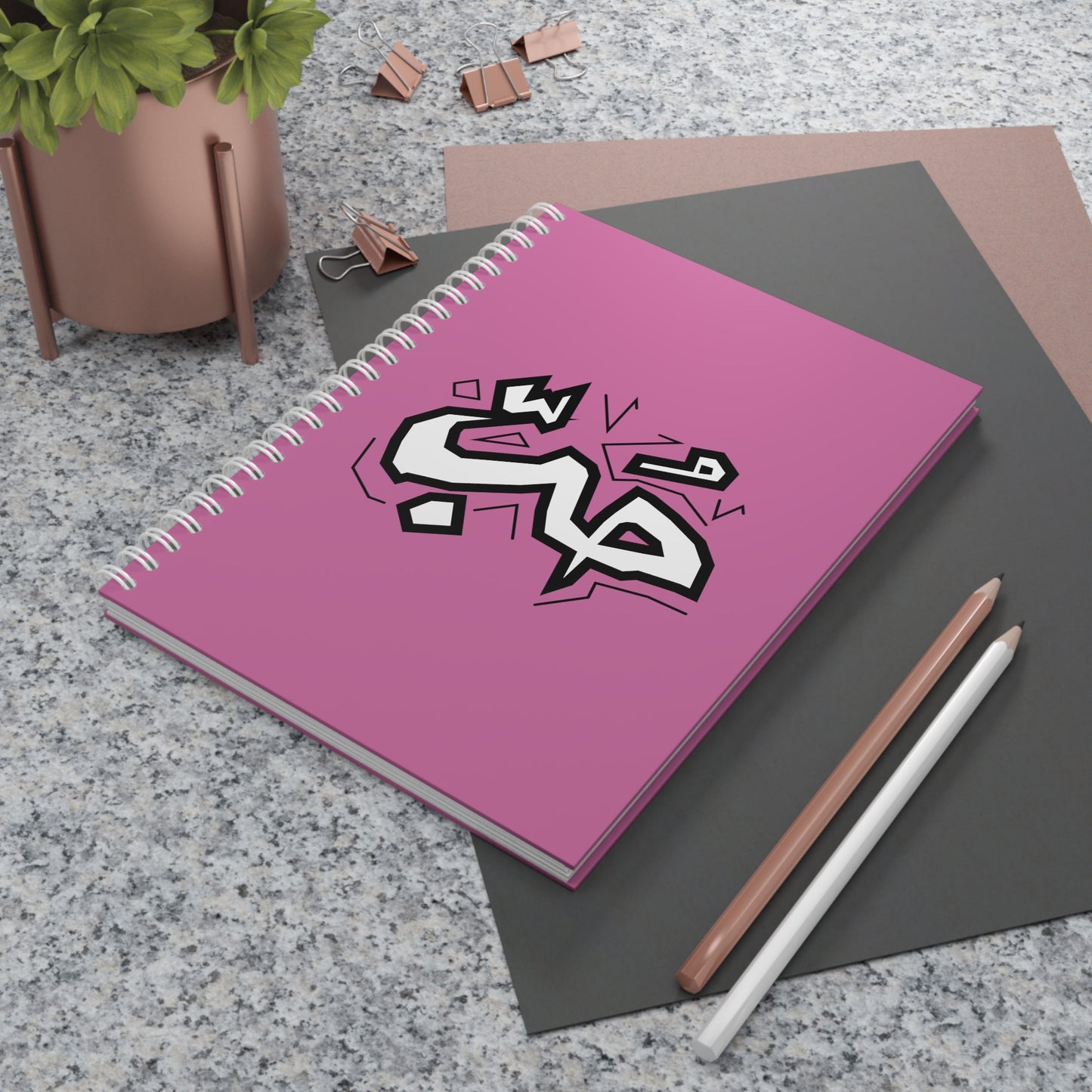 Notebook - Love - Pink - Spiral