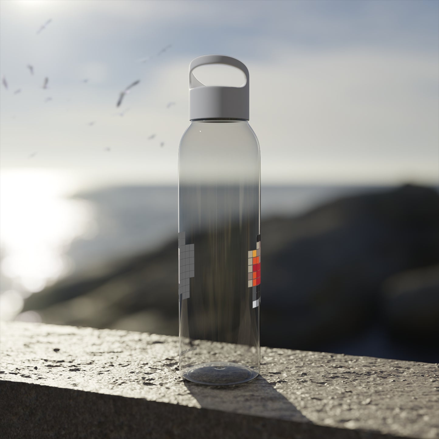Neo colored pixel Sky Water Bottle