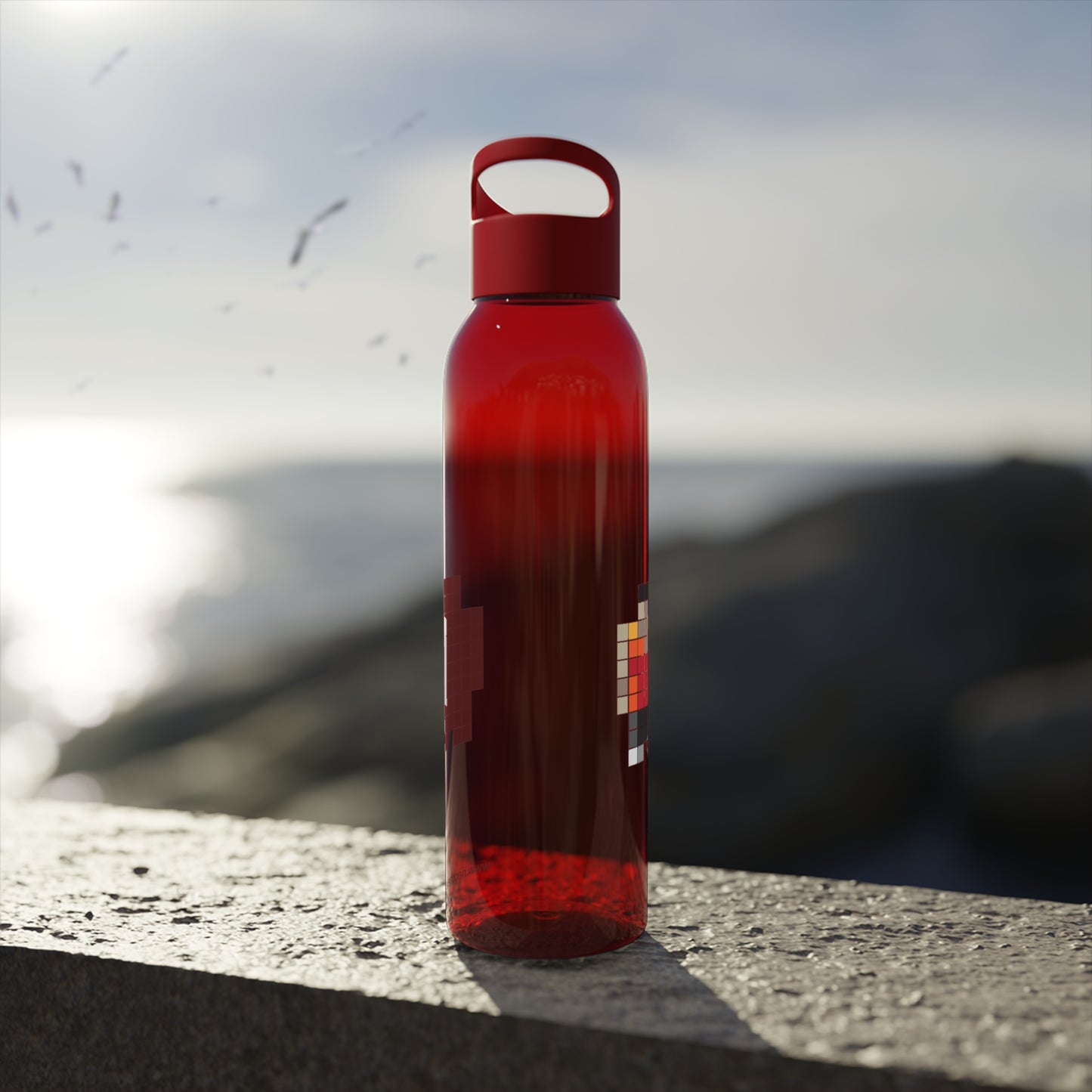 Neo colored pixel Sky Water Bottle