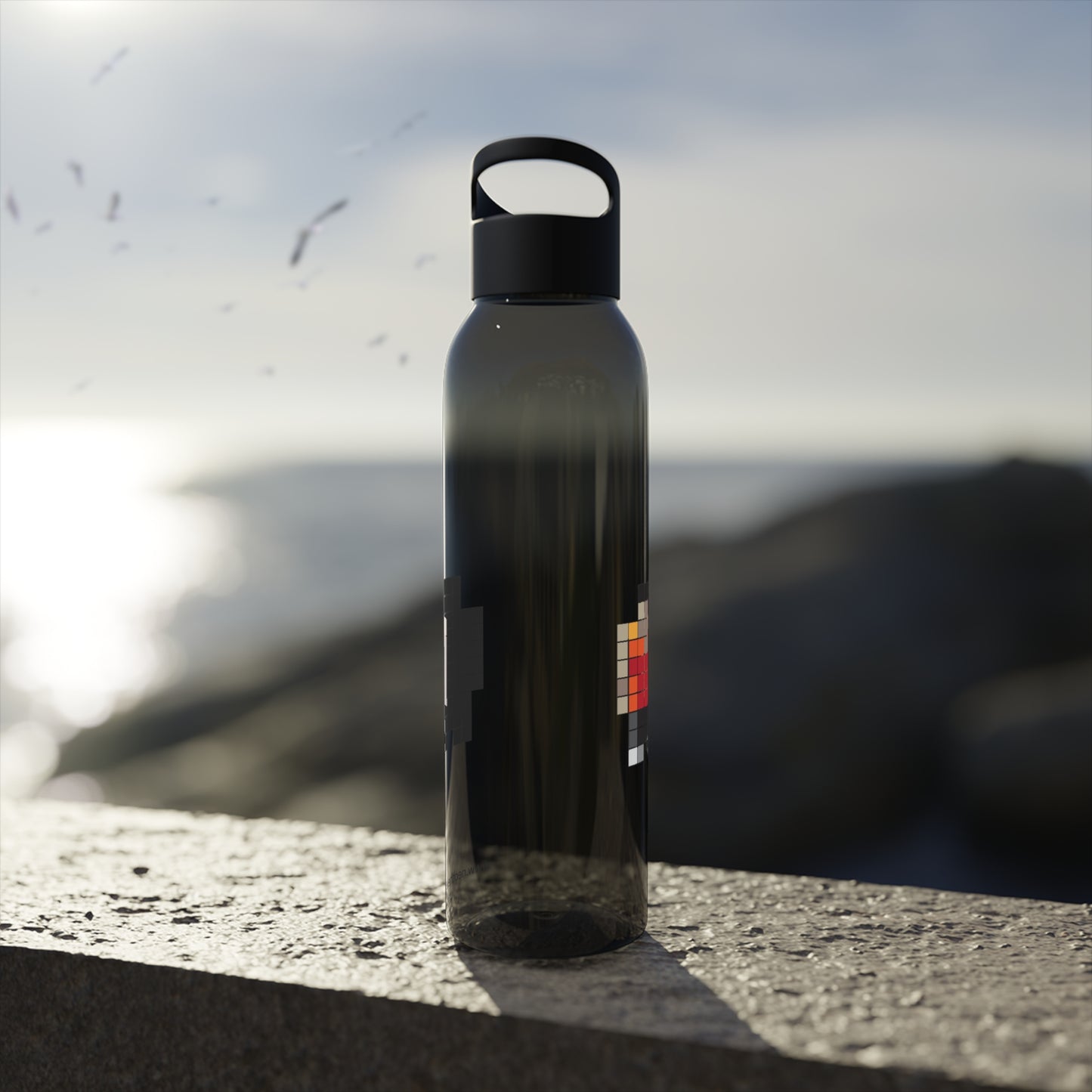 Neo colored pixel Sky Water Bottle