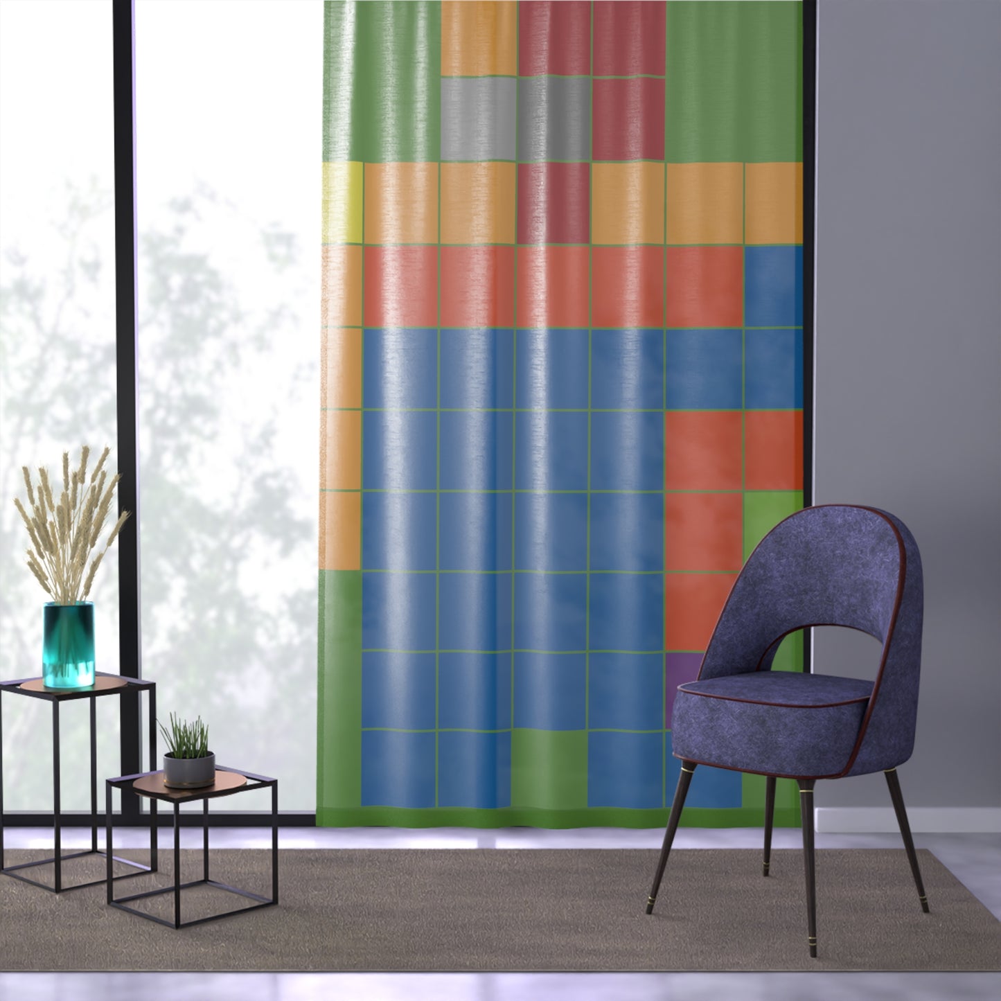Window Curtain - Neo Colored Pixel