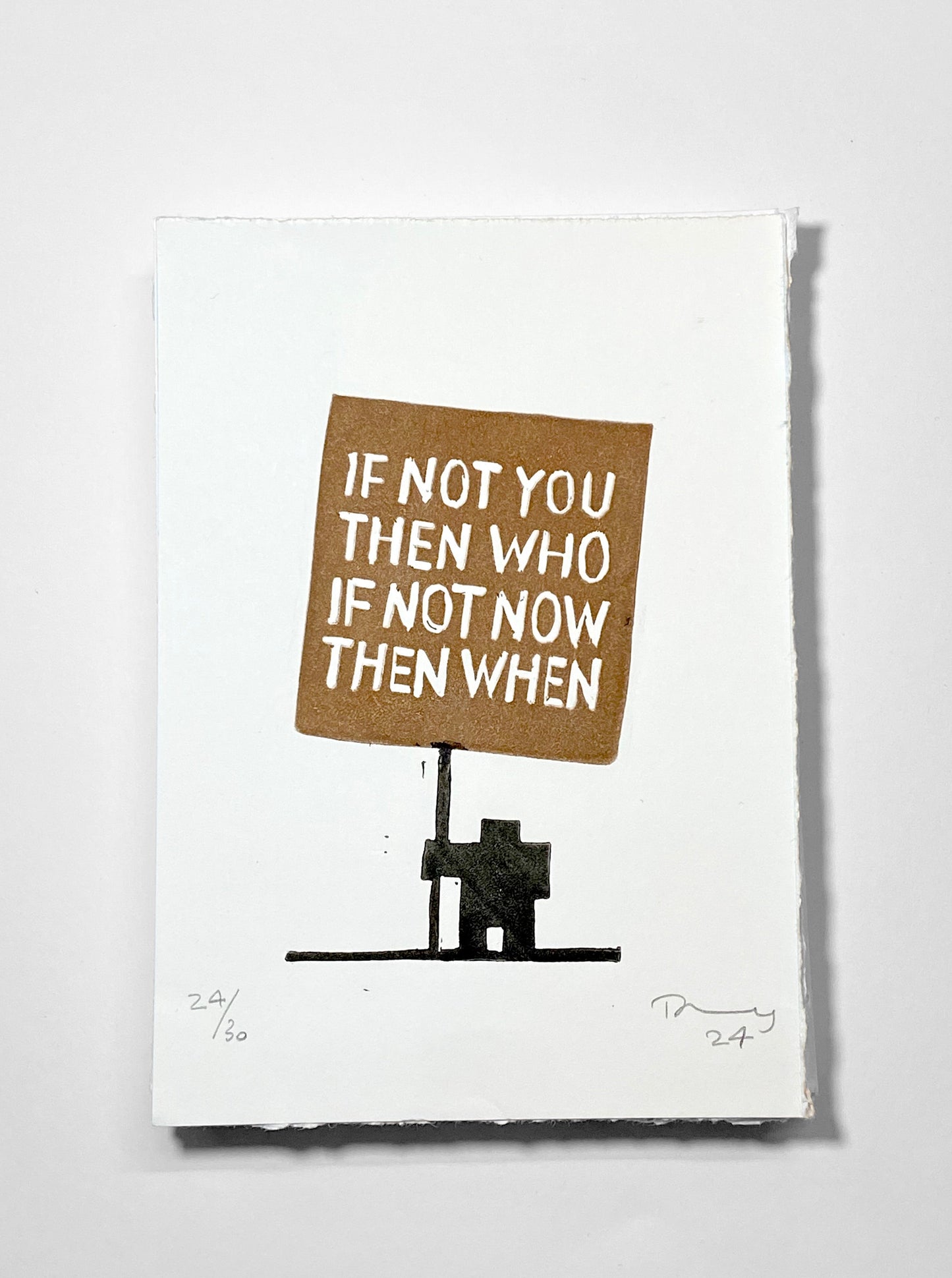 Lino Print - If Not You Then Who