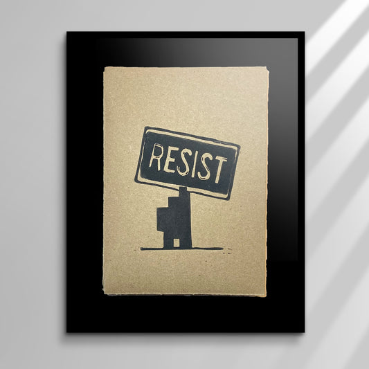 Lino Print - RESIST