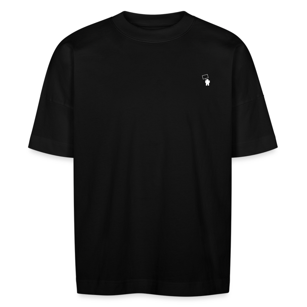 Neo White Pixels - Stanley/Stella BLASTER unisex oversize organic T-shirt - black