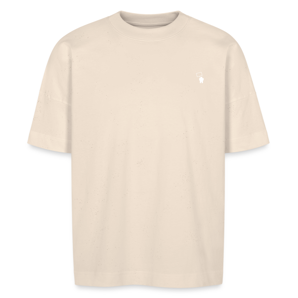 Neo White Pixels - Stanley/Stella BLASTER unisex oversize organic T-shirt - natural raw